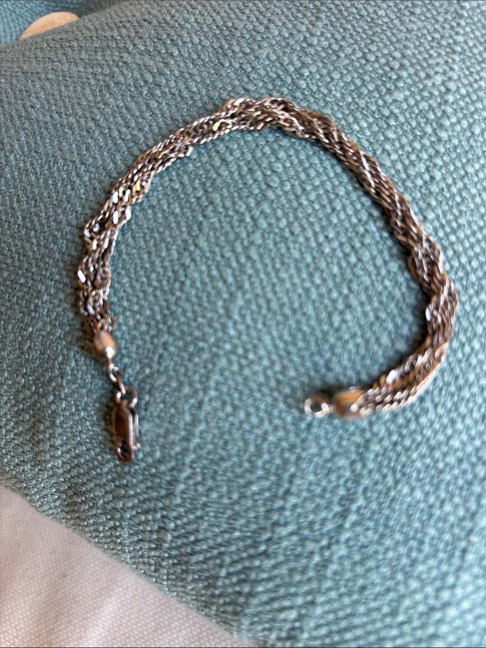 Vintage MILOR 925 Silver 3-Strand Twist Bracelet, 7”, Curb Link , Beautiful